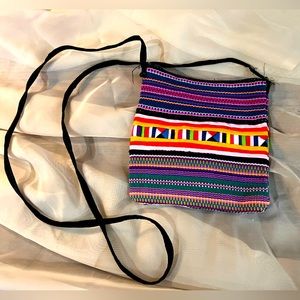 Guatamalan Woven Shoulder Bag Cross Body Bag Purse Minimalist Mini Travel Purse